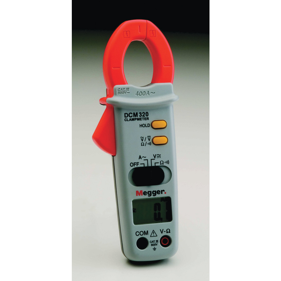 Megger DCM340-EN AC/DC Clamp Meter, 400 Ohms Resistance, 600V AC/DC Voltage, 600A AC/DC Current, 400Hz Frequency