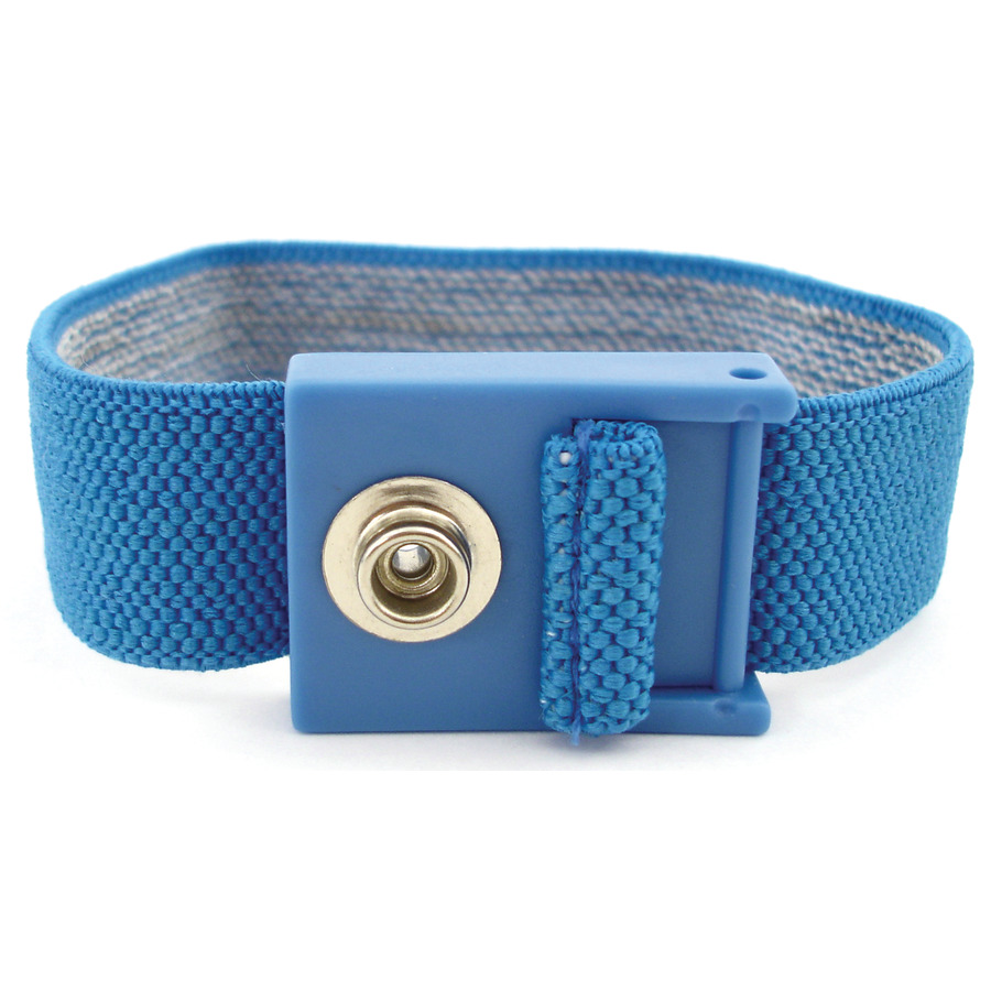 Techni-Pro 758ST9551 Wrist Strap, Adjustable, 1/4" (7mm) Snap, No Cord, Band Only, Blue