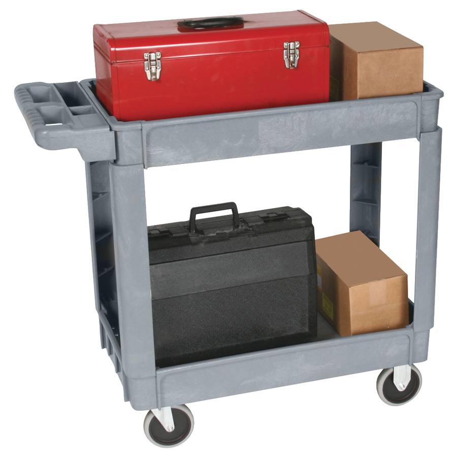 WESCO 270433 Two Shelf Heavy Duty Cart, 37.5" x 16.5" x 33.5"