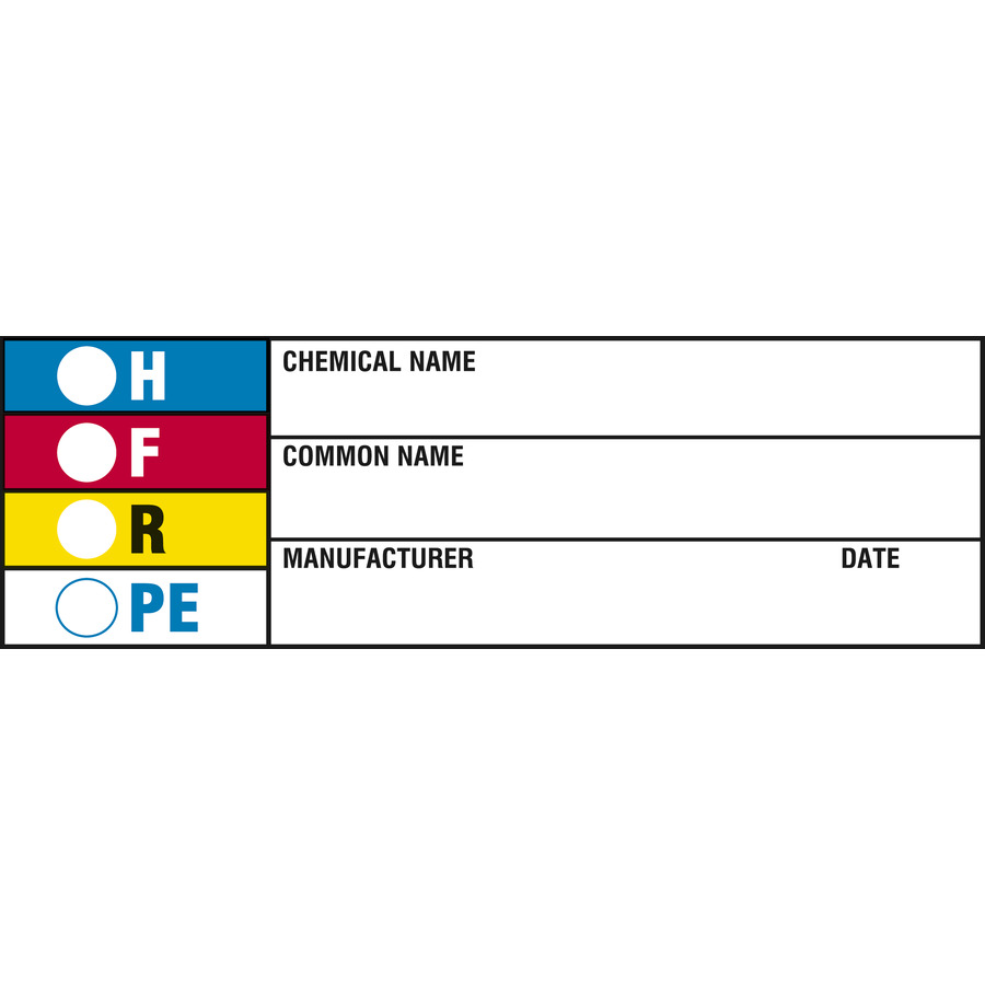 Brady 60325 Write On Right-To-Know HMIG Paper Labels 1000/Labels