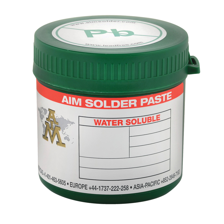 AIM Metals 21602 Water Soluble Solder Paste, Sn96.5Ag3Cu.5 (SAC305),Type 4, 88.5%, 500 Gram Jar