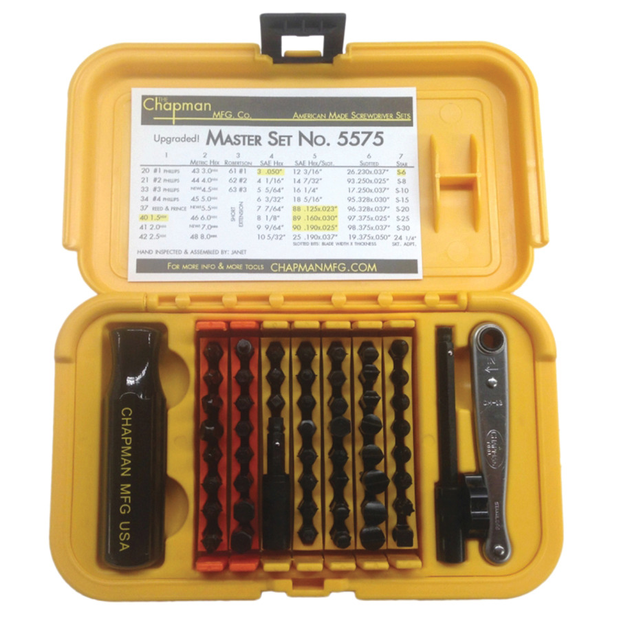 【レナード・リーチマン】 TestEquity: Chapman 5575 53-Piece Master Mini-Ratchet Set