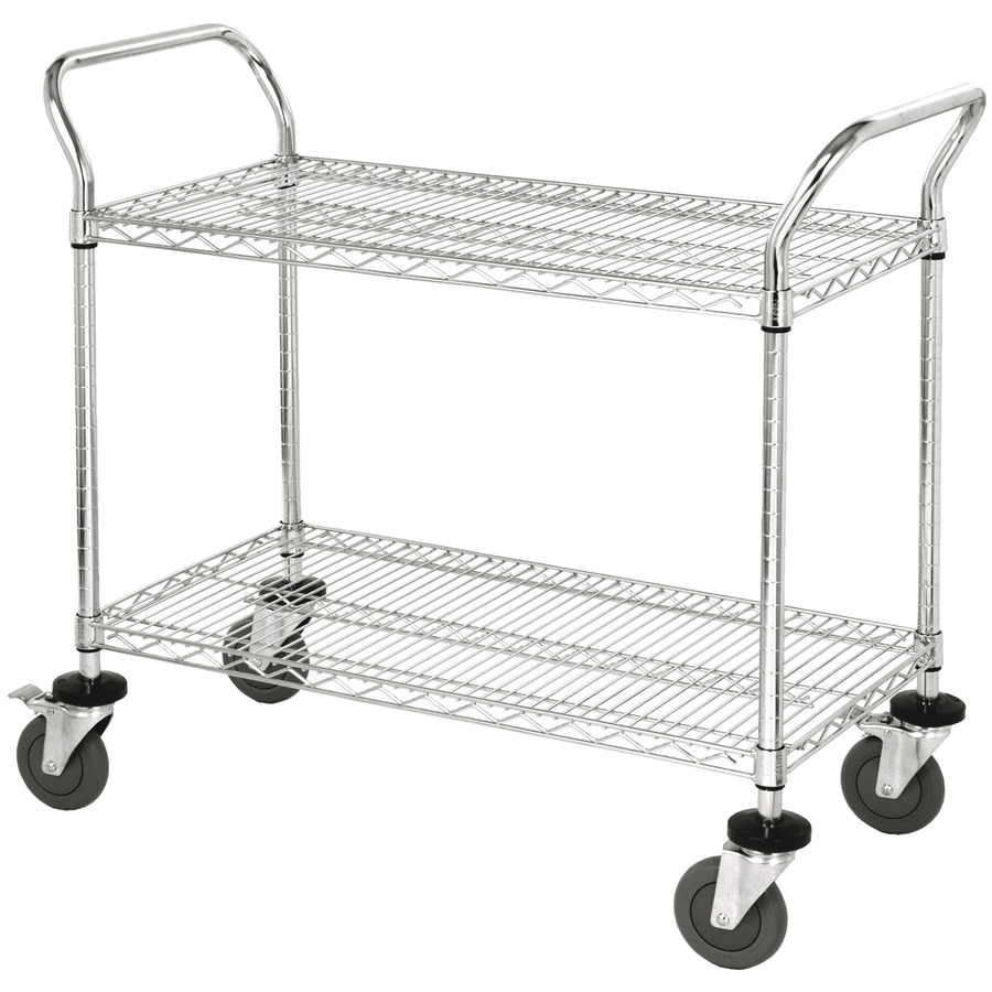 Quantum Storage Systems WRC2436-2CO ESD-Safe 2-Shelf Utility Cart, 24" W x 36" L x 37-1/2" H