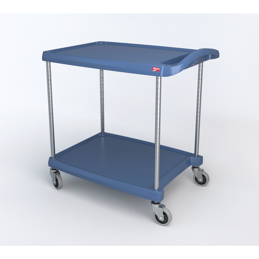 Metro MY2030-24BU myCart Polymer Utility Cart, 2-Shelf, Blue with Microban, 20 x 30"