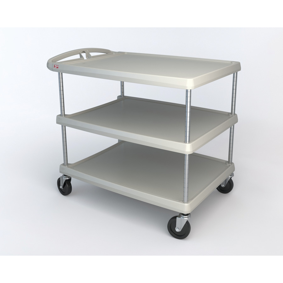 Metro MY2030-34G myCart Polymer Utility Cart, 3-Shelf, Gray, 20 x 30"