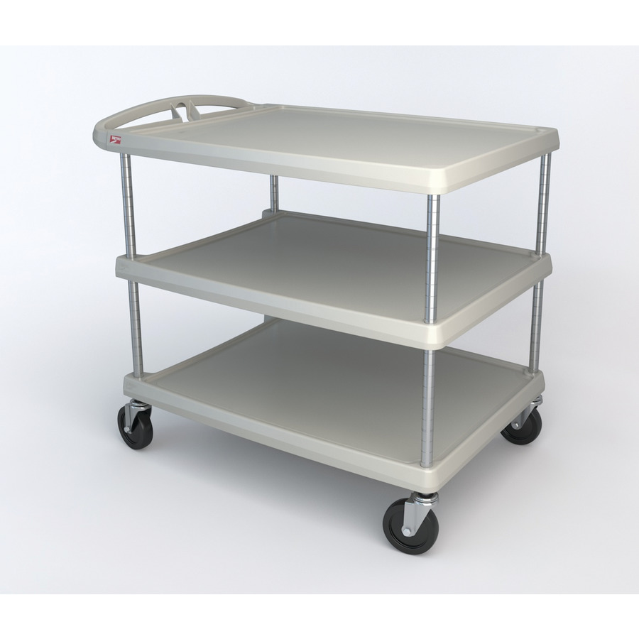 Metro MY2636-34G myCart Polymer Utility Cart, 3-Shelf, Gray, 26 x 36"