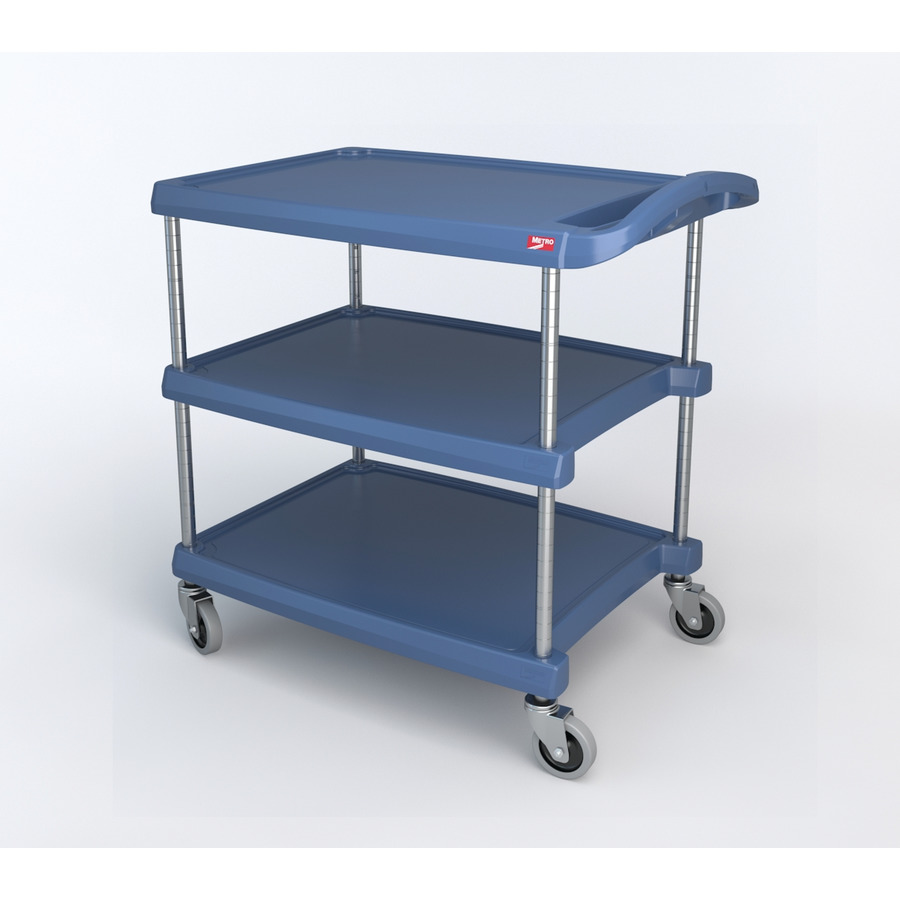 Metro MY2030-34BU myCart Polymer Utility Cart, 3-Shelf, Blue with Microban, 20 x 30"