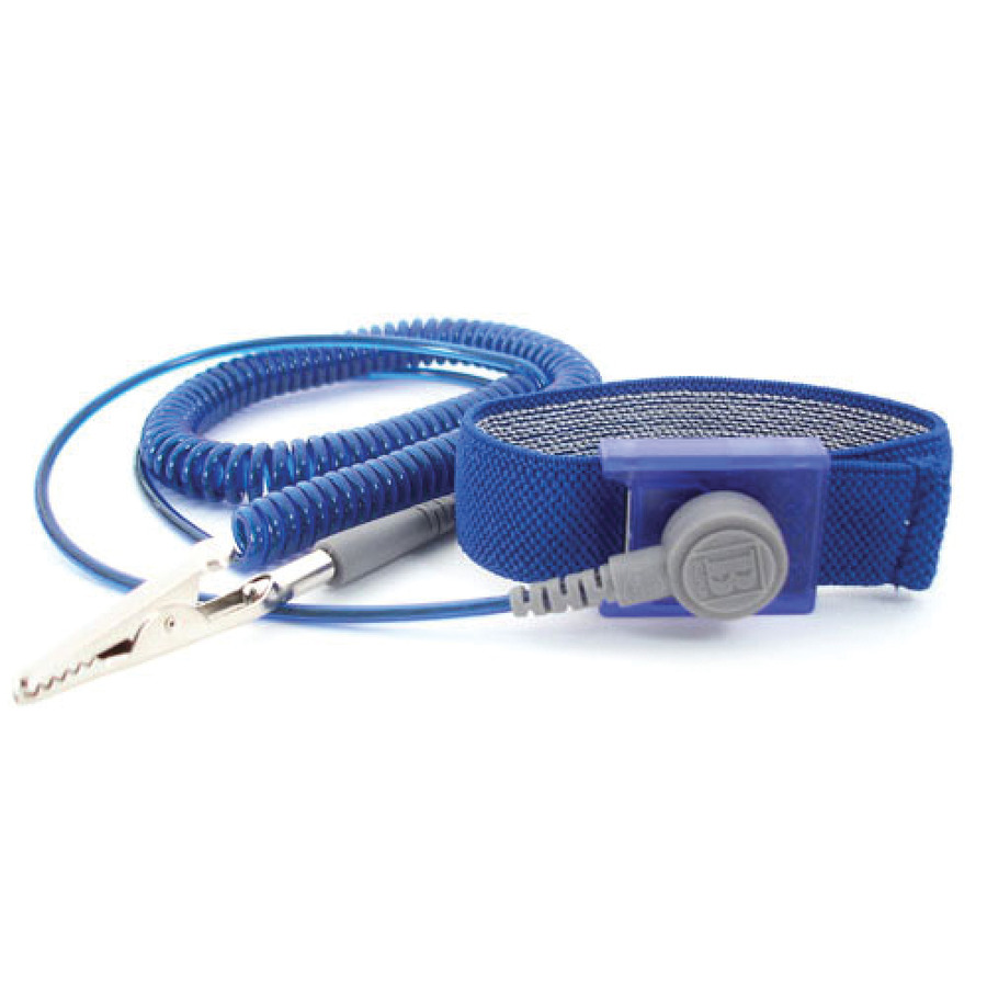 Botron B9978 Superior Blue Wrist Strap with 1/8" Snap and 6' Cord