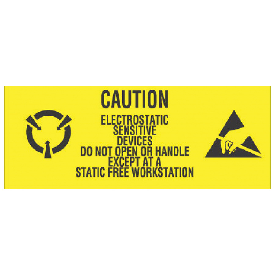 Transforming Technologies LB9060 Caution Labels Electrostatic Sensitive Devices, 1" x 2-1/2", 500/Roll