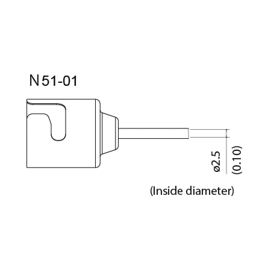 Hakko N51-01 2.5MM Single Nozzle