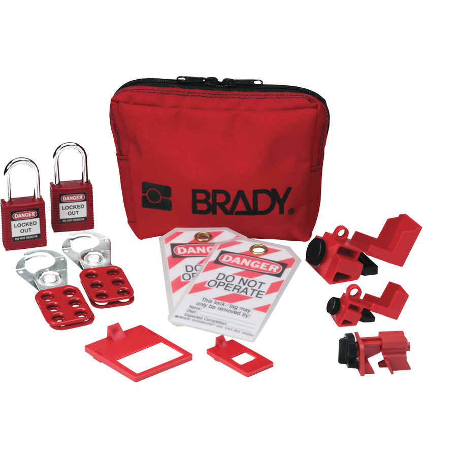 Brady 105967 Breaker Lockout Sampler Toolbox Kit w/ 2 Keyed-Alike Safety Padlocks