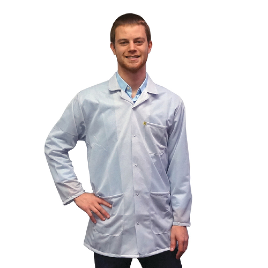 Transforming Technologies JKC9026SPWH ESD-Safe Jacket, White, 2X-Large