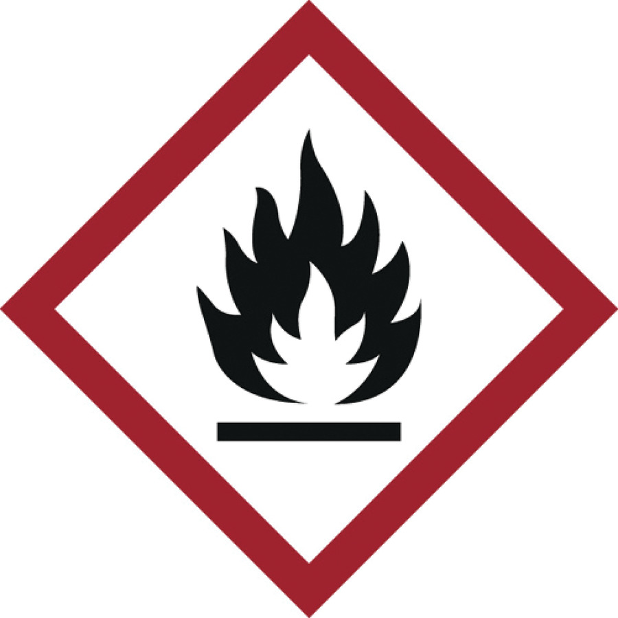 Brady 118821 GHS Flammable Pictogram Labels, Vinyl, 5/8" x 5/8", 39 Labels/Card