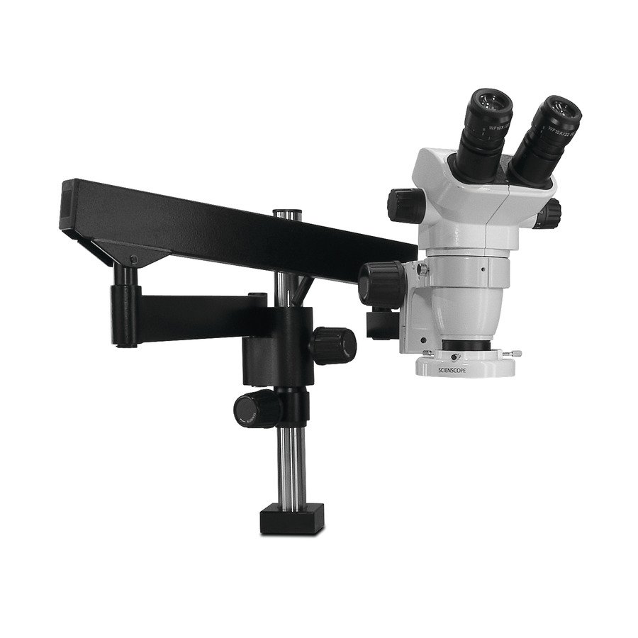 Scienscope SZ-PK3FX-E1 Binocular Microscope, SSZ II Series, Includes Compact LED Ring Light and HD Articulating Arm