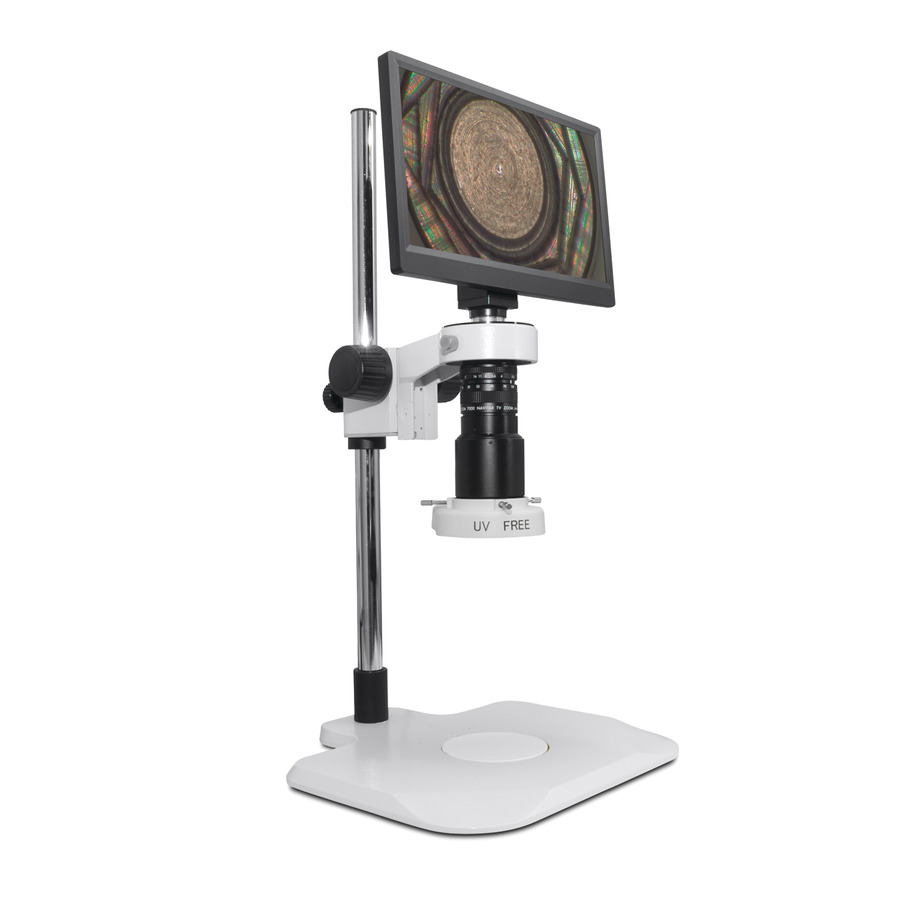 Scienscope MAC3-PK1-E2D MACRO Video Zoom Optics Magnification with Extended Post Stand