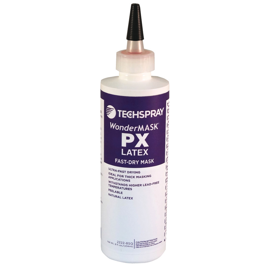 Techspray 2222-8SQ WonderMASK PX Fast-Dry Temporary Solder Mask, 8 oz.Squeeze Bottle