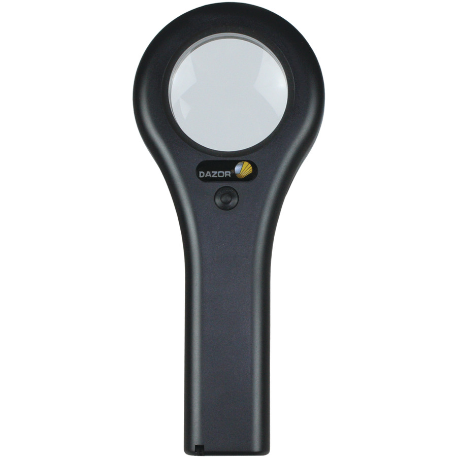 Dazor J202HHM 2" Diameter LED Hand-Held 2.5X Magnifier with 12 White LEDs and 12 UV LEDs