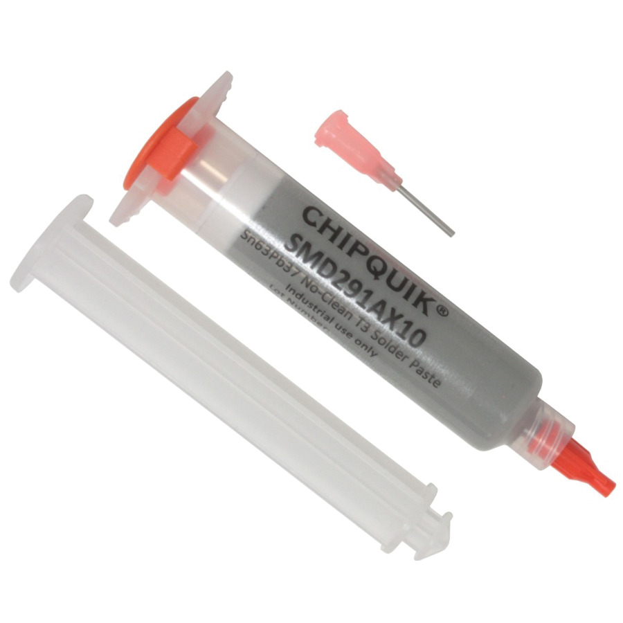 Chip Quik SMD291AX10 Solder Paste no clean 63Sn/37Pb in 10cc syringe 35g (T3)