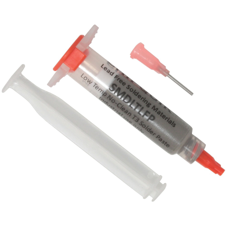 Chip Quik SMDLTLFP Solder Paste no clean Sn42/Bi57.6/Ag0.4 Low Temp 138C in 5cc syringe 15g (T3)