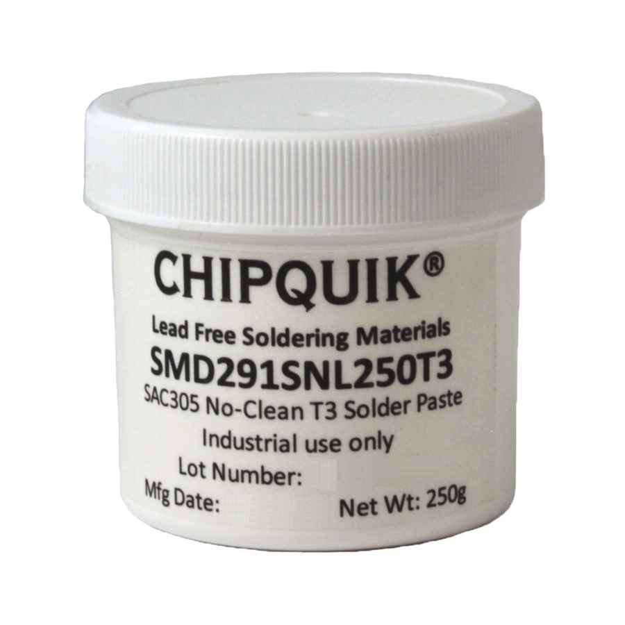 Chip Quik SMD291SNL250T3 Solder Paste in jar 250g (T3) SAC305 no clean