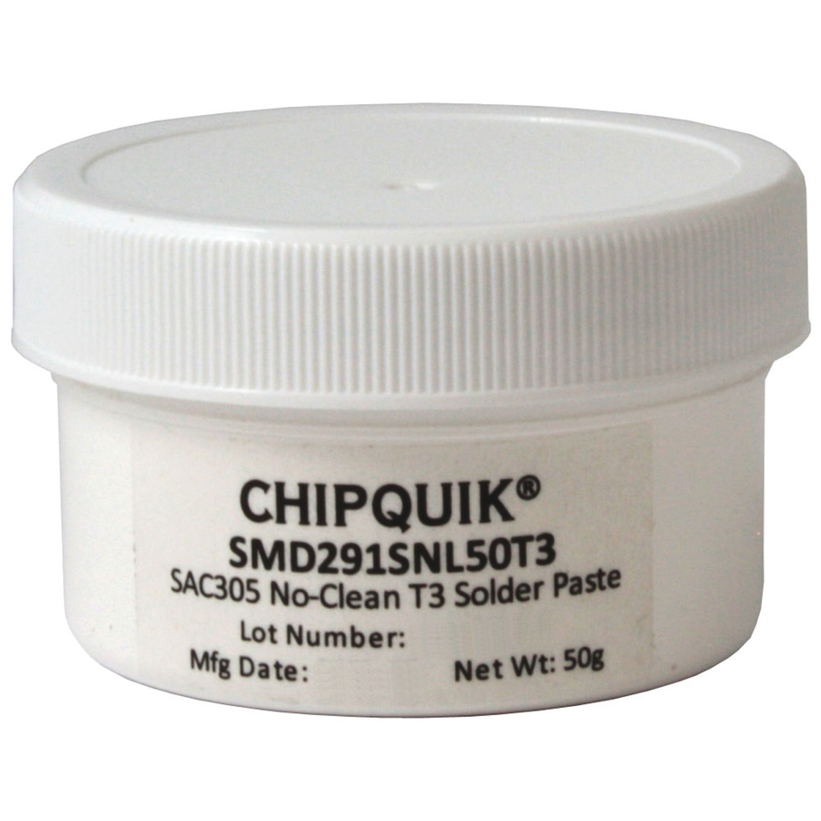 Chip Quik SMD291SNL50T3 Solder Paste in jar 50g (T3) SAC305 no clean