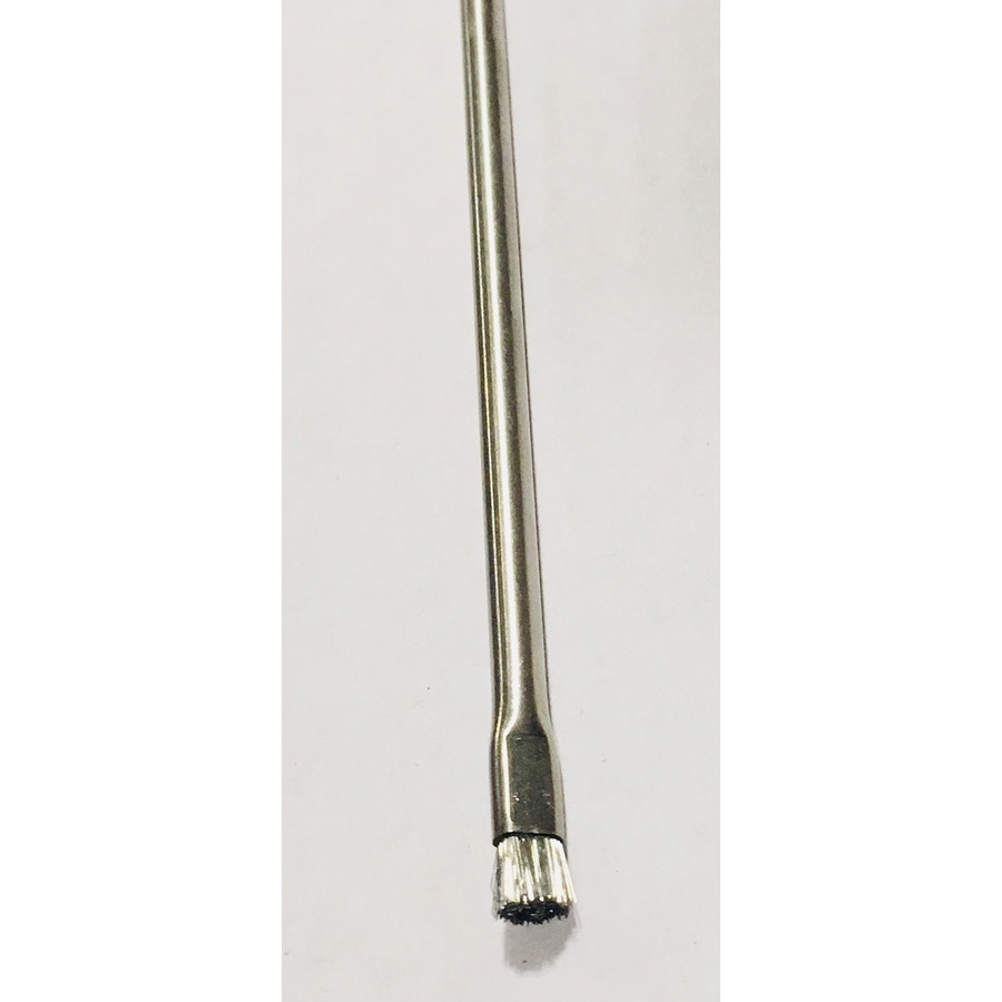 Gordon Brush SST2SS Applicator Brush, Conductive, SS Wire 1/8", 0.003" Brstl, Stainless 1/8"x3-1/2" Hdl, ESD