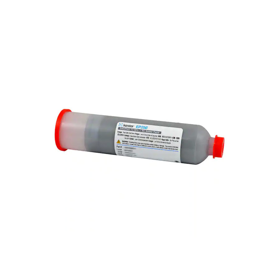 Kester 70-0102-0311 Solder Paste, Leaded, EP256 Sn62Pb36Ag2 T3 90%, 600g Cartridge