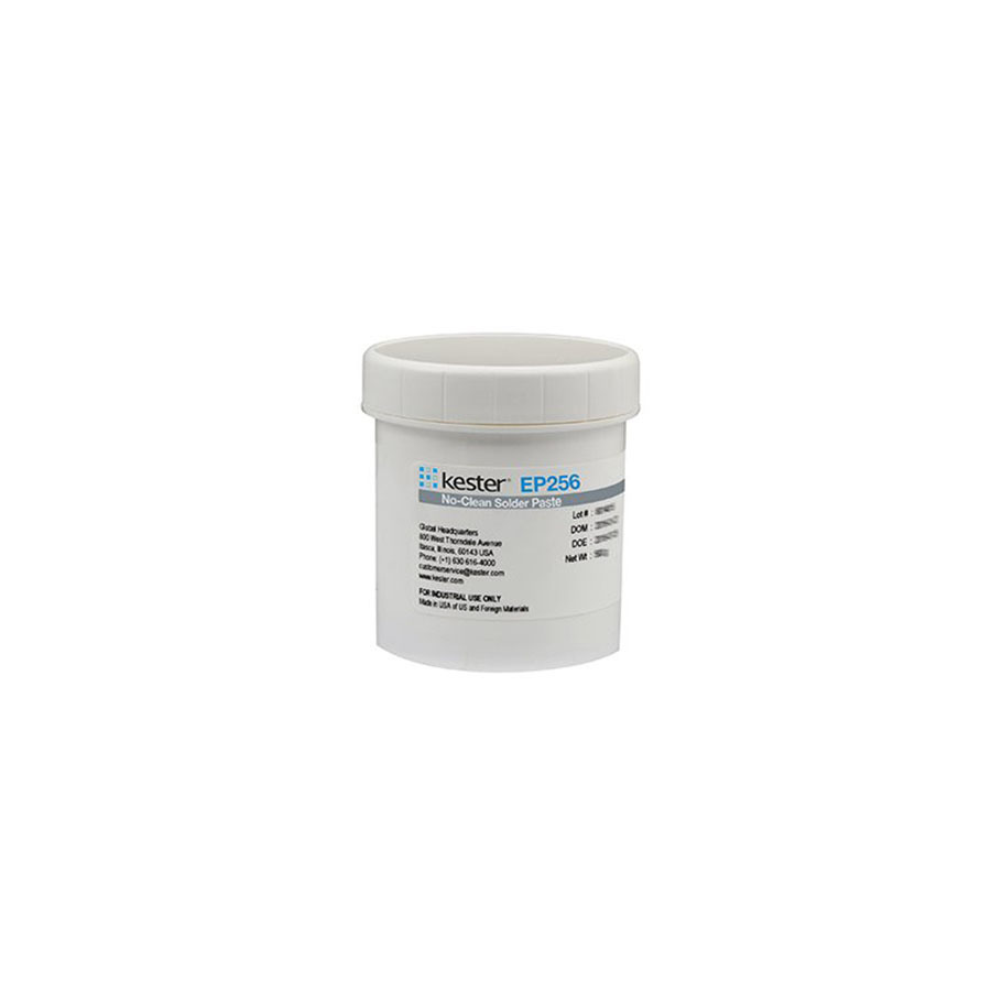 Kester 70-0102-0510 Solder Paste, No Clean, Leaded, Sn63Pb37, 90 %, T3, 500 g Jar, Halogen, EP256 Series