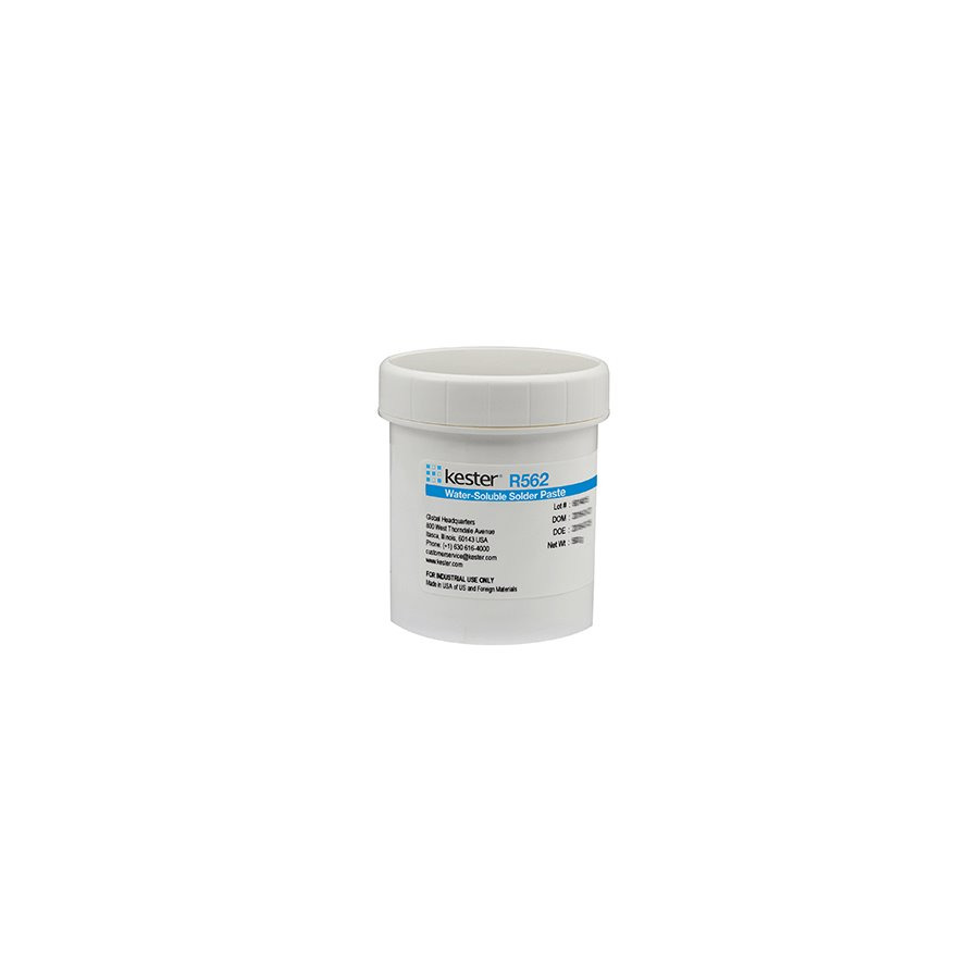 Kester 70-2102-0610 Solder Paste, Water-Soluble, Leaded, R562 Sn63Pb37 T4 90%, 500g Jar