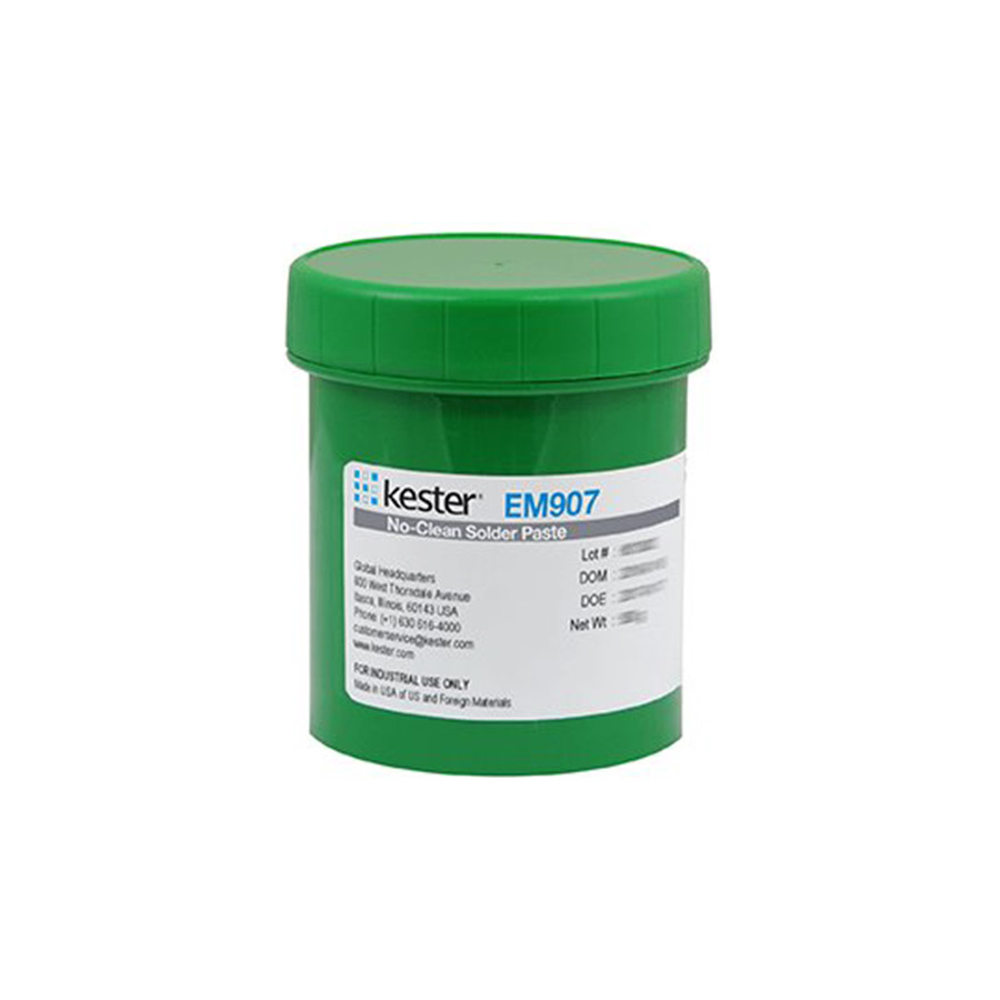 Kester 70-0605-0910 Solder Paste, No Clean, Lead Free, Sn96.5Ag3Cu.5 (SAC305), 88.5 %, T4, 500 g Jar, EM907 Series