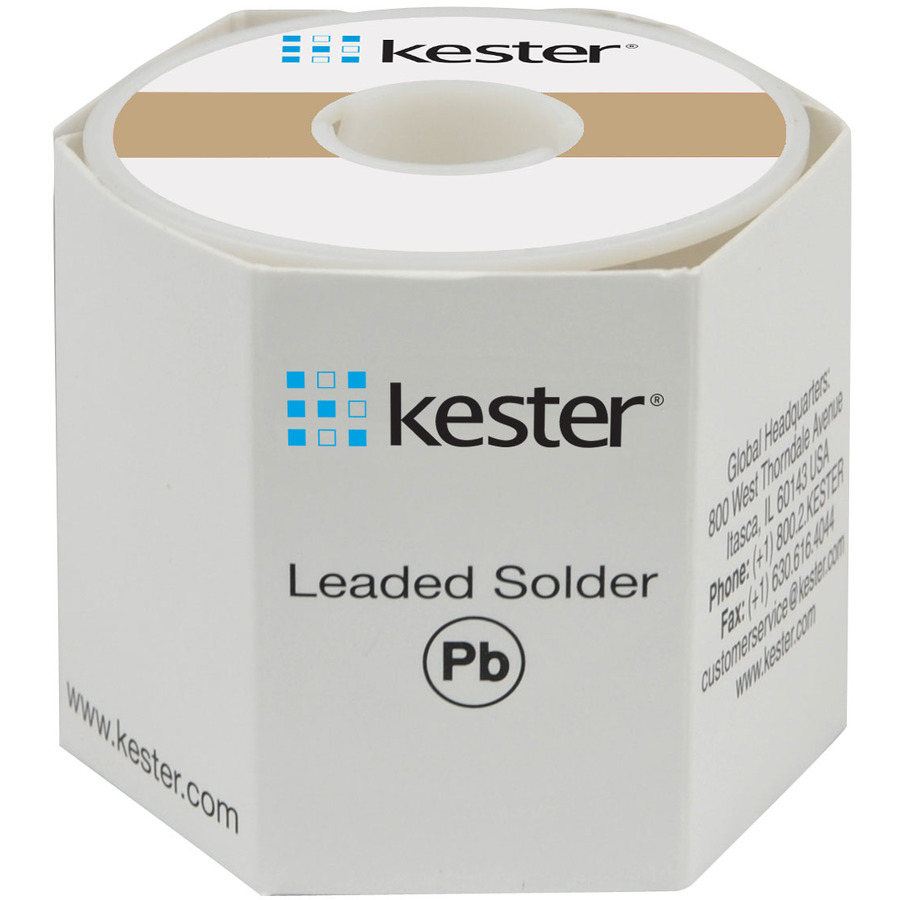 Kester 2463378806 Solder Wire, No Clean, Leaded, Sn63Pb37, 1.1, 0.