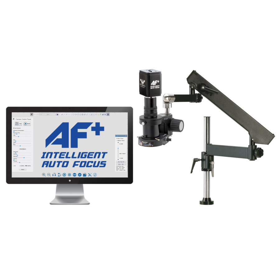 O.C. White TKMACZ-AF-FA-F MacroZoom AF+ Intelligent Auto Focus HD Video Inspection System with Fluorescent Ring Light