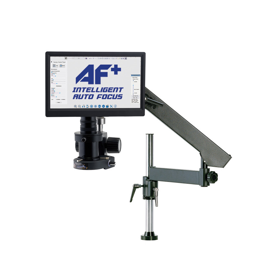 O.C. White TKSS-AF-FA-LV2 AF+ Intelligent Auto Focus Digital Microscope, Articulating Arm Base, LED Ring Light, Super-Scope Series