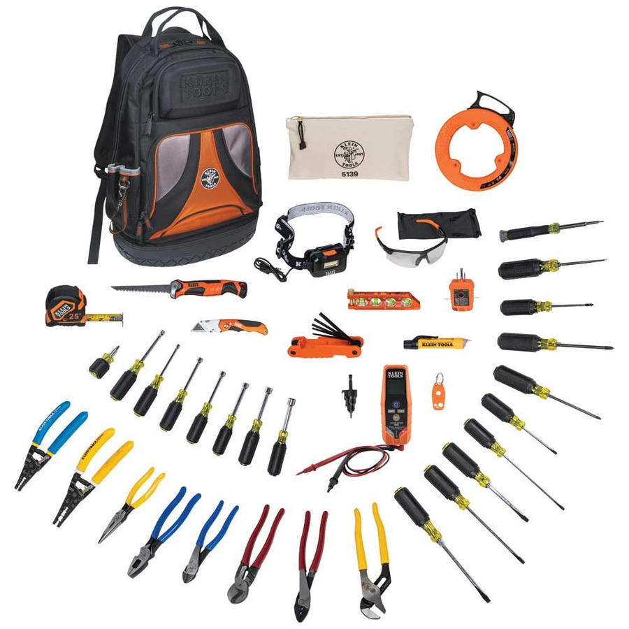 Klein Tools 80141 Klein Journeyman Tool Set 41 Pc w/Canvas Zipper Bag