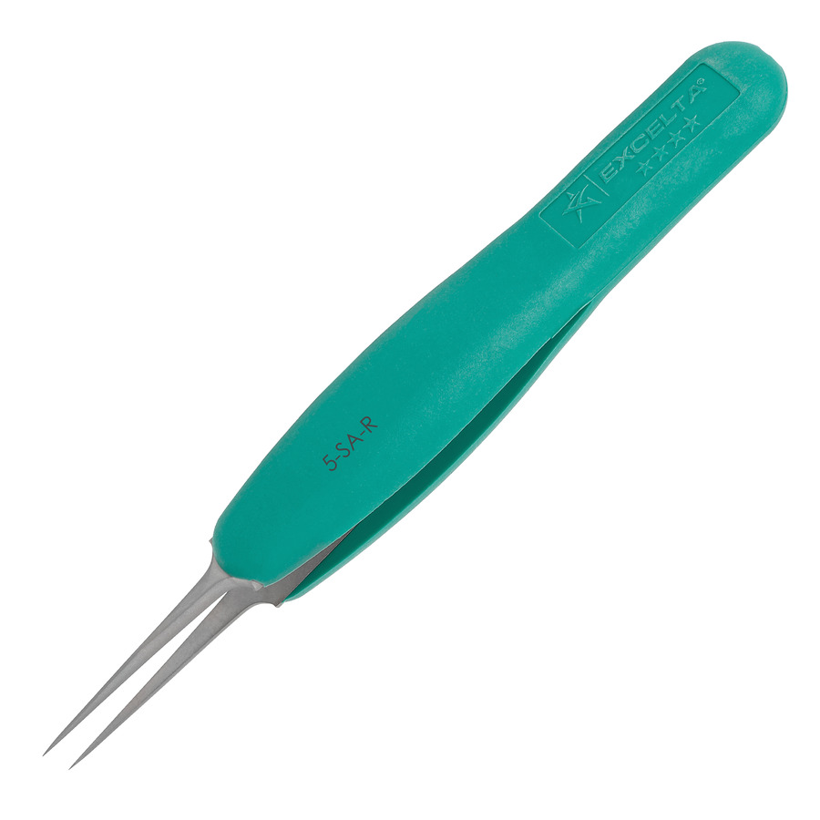 TestEquity: Excelta 5-SA-R Cleanroom Tweezers, 4-Star, Straight