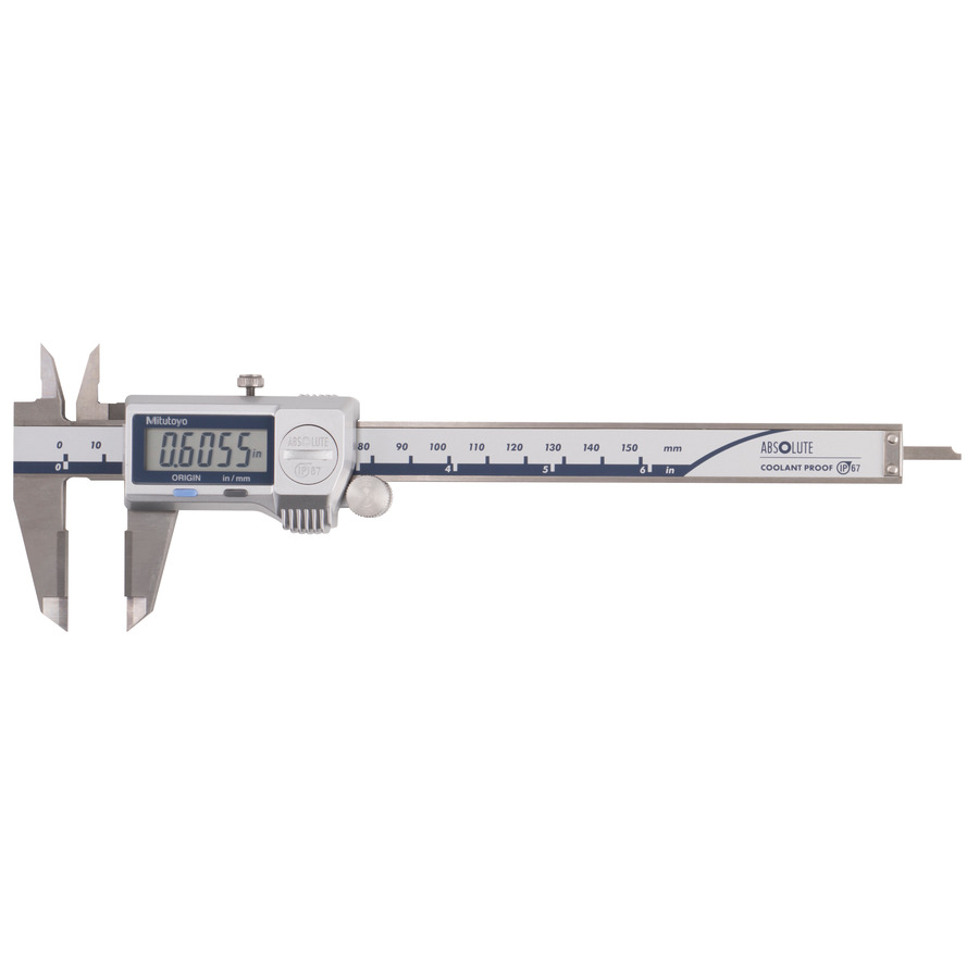 Mitutoyo 50073120 Absolute CoolantProof Caliper, IP67, 06"/0150mm