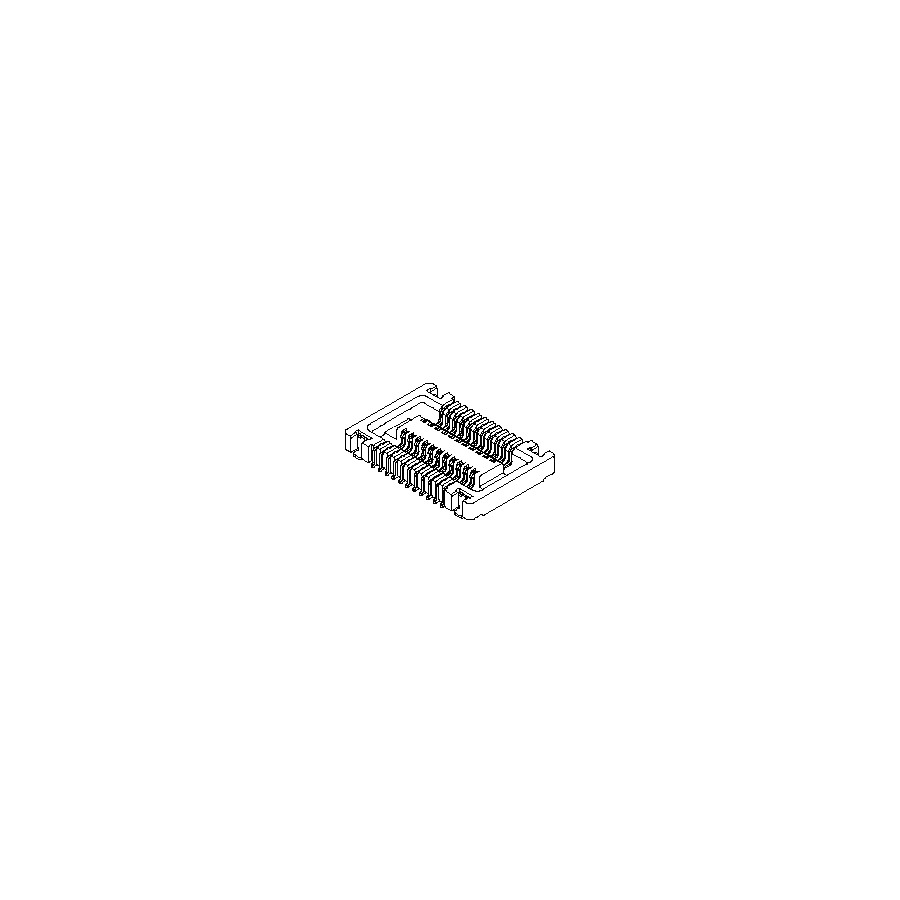 Molex 500024-2491 Board To Board & Mezzanine Connectors 0.4 B/B Receptacle Hsg Assembly, Assembly, 24 Circuit, Embstppkg