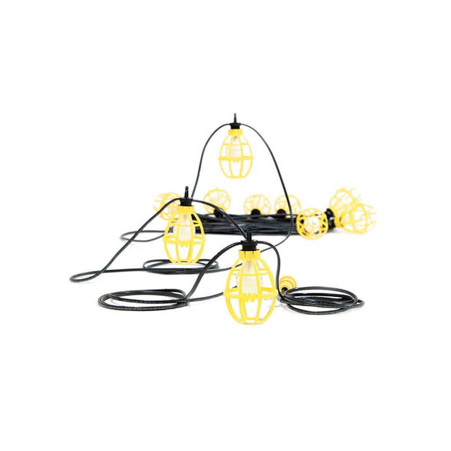 Molex 5000 Stringlight Incondescent Lamps, 200W, 100ft, 14 AWG, 10ft Socket Space, NEMA1-15P