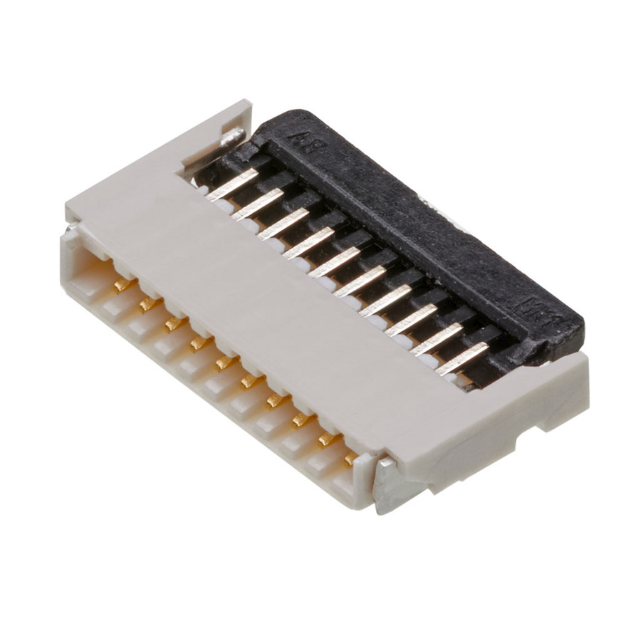 Molex 503480-1600-TR500 Easy-On FFC/FPC Connector - 16 Circuits - 0.50mm Pitch - FBH1 Series - Right-Angle - Dual Contact - 1.00mm Height - Gold over