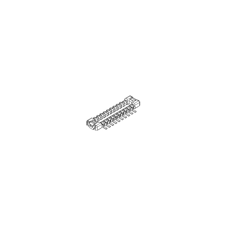 Molex 504459-4210 Board To Board & Mezzanine Connectors 0.35 B/B Receptacle Assembly, 10 Circuit, Embstp Pkg