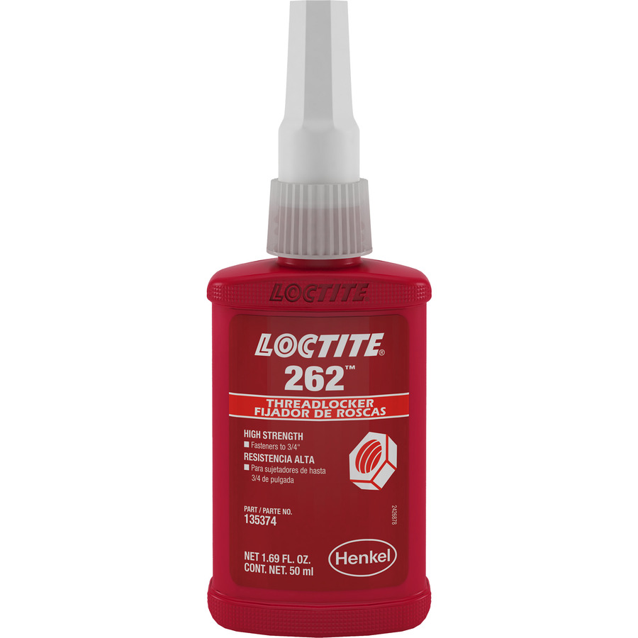 TestEquity: Loctite 135374 262 Threadlocker (Permanent), Red, 50mL