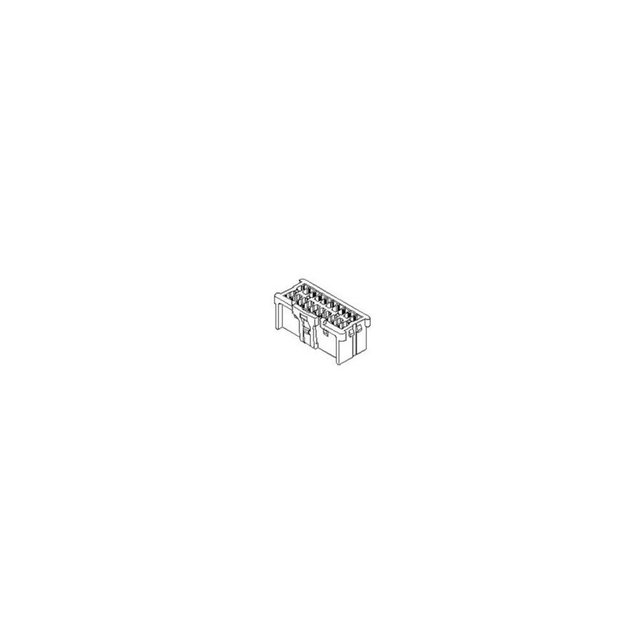 Molex 51353-1207 2.0 Wtb Dual Conn Dip Receptacle Hsg12 Circuit, Brown