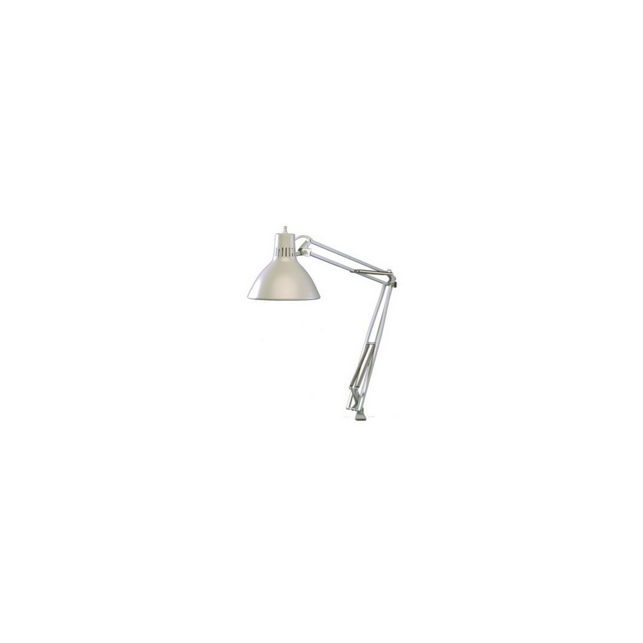 Luxo K110660002 23W CFL Task Light, 45" Powder-Coated Arm with External Springs, Edge Clamp, White