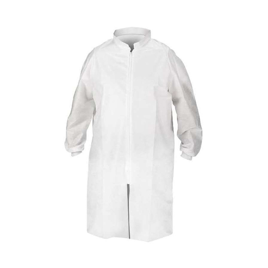 TestEquity: Kimtech 51937 Lab Coat, A8, Zipper, White, 5X/6X, 20/Case