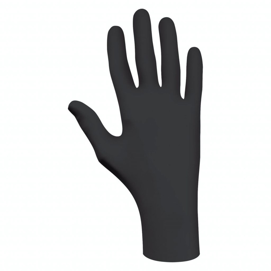 Showa 7700PFT-XL Nitrile Gloves, Nighthawk, Black, Size X-Large, 50/Box