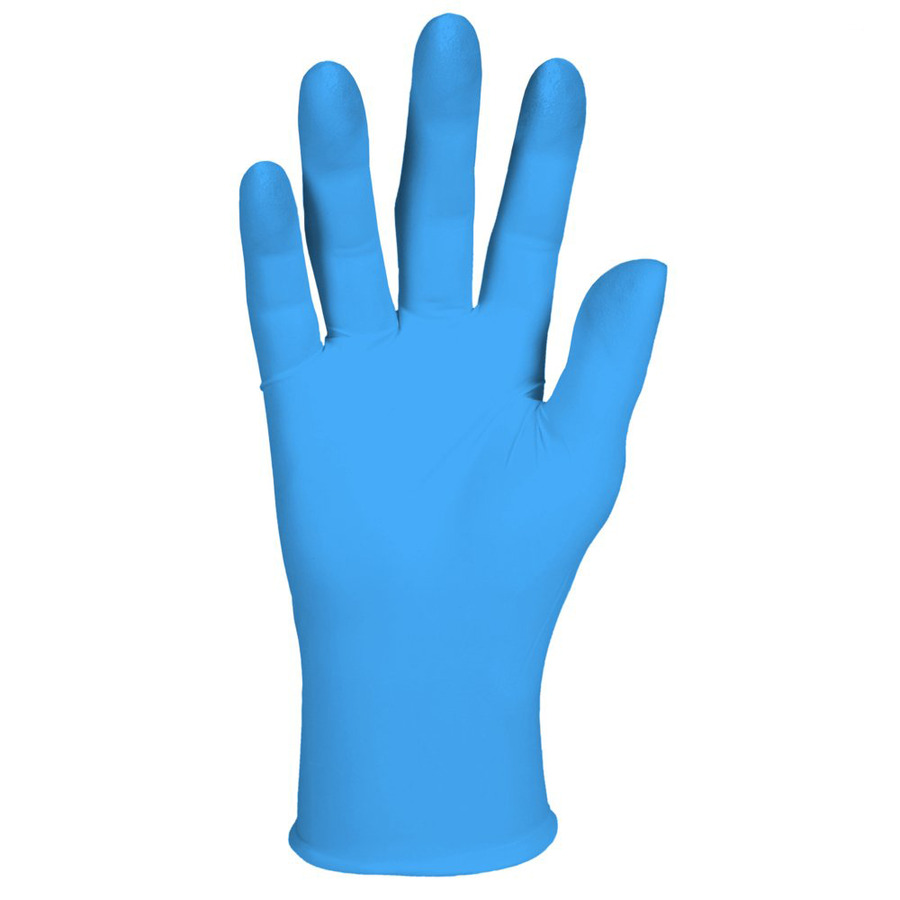 Kimberly-Clark 54422 Nitrile Gloves, G10, 2Pro, Powder-Free, 6 mil, Blue, Medium, 100/Box