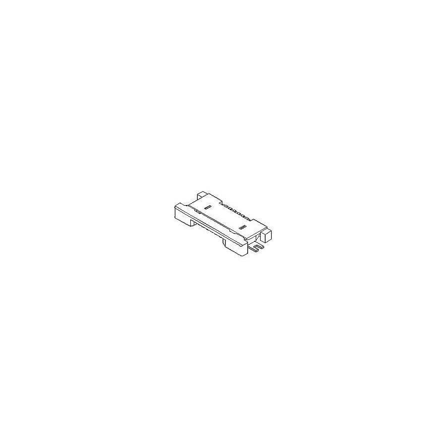 Molex 54548-1271-TR750 FFC - FPC Connector Contacts - 12 Position - Bottom - 0.020" (0.50mm) Pitch - 50V - 0.5A - Right Angle - Surface Mount