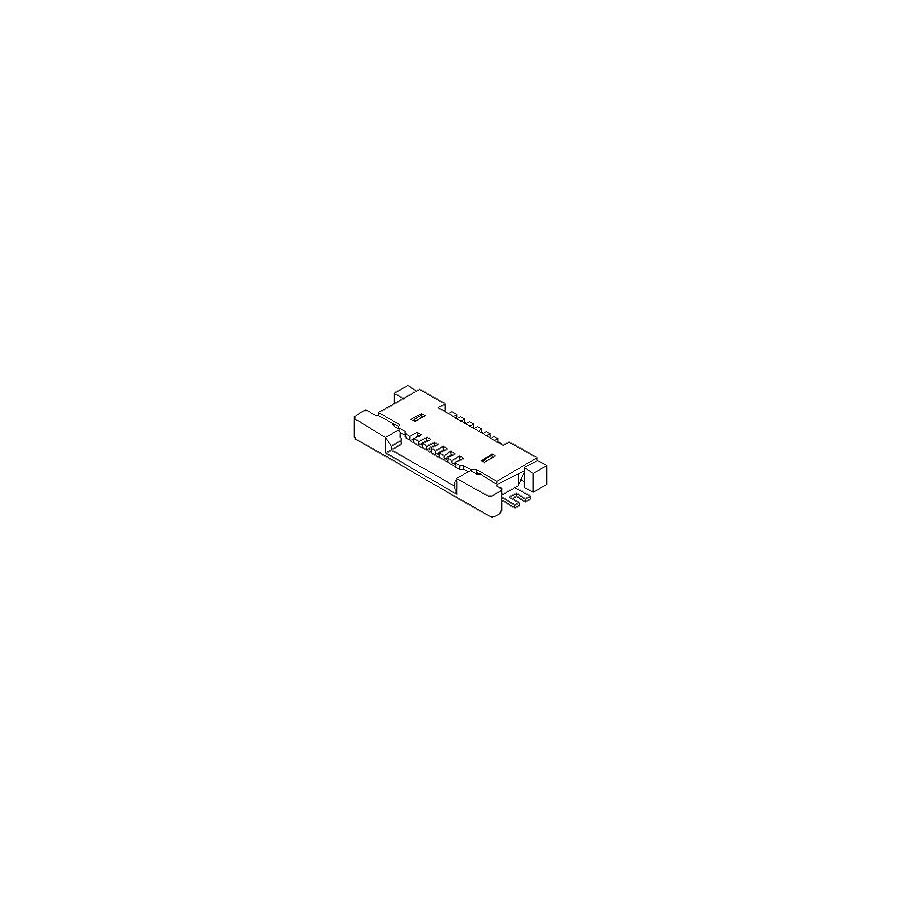 Molex 54550-1971-TR750 FFC - FPC Connector Contacts - 19 Position - Bottom - 0.020" (0.50mm) Pitch - 50V - 0.5A - Right Angle - Surface Mount