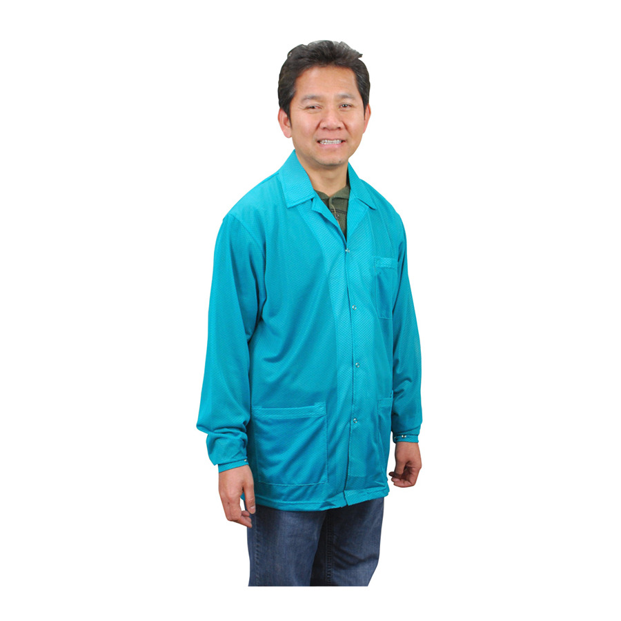 Desco 73843 Desco Statshield Smock Jacket Snaps Teal Large