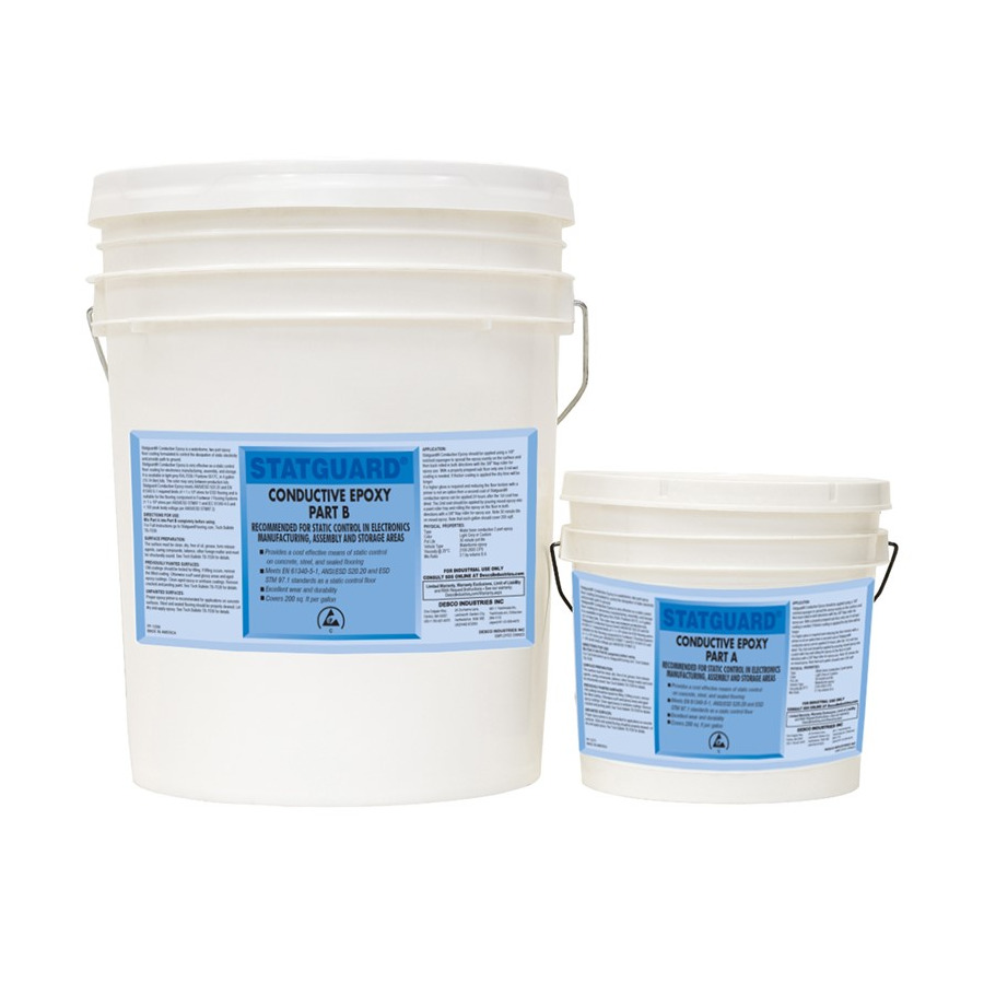 Statguard 46051 Statguard Latex Paint, Conductive, Light Gray, 5 Gal